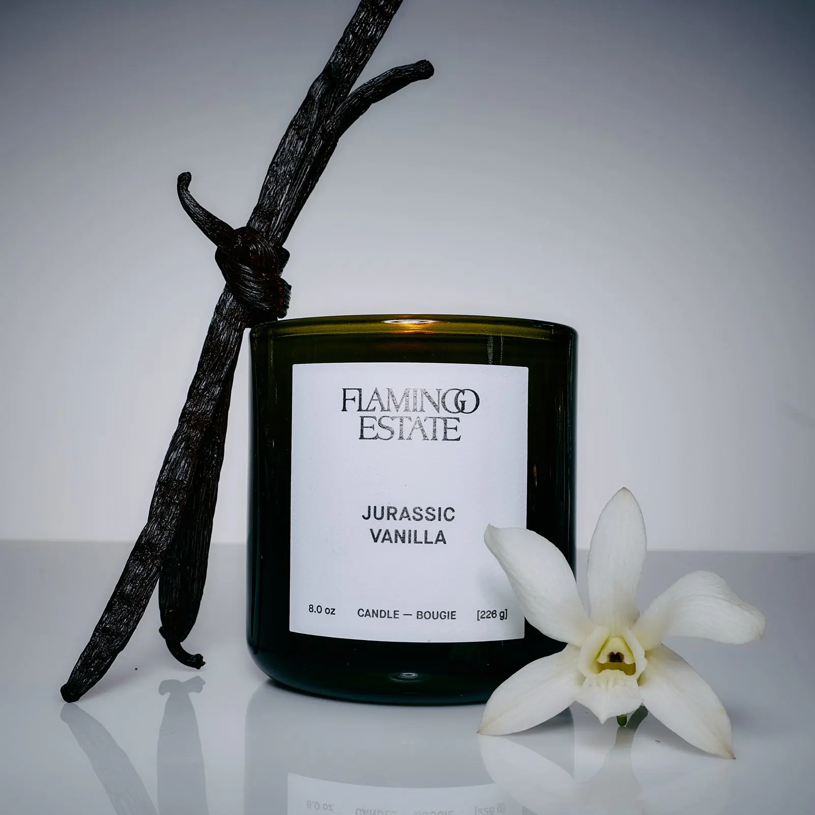 A Flamingo Estate Jurassic Vanilla candle